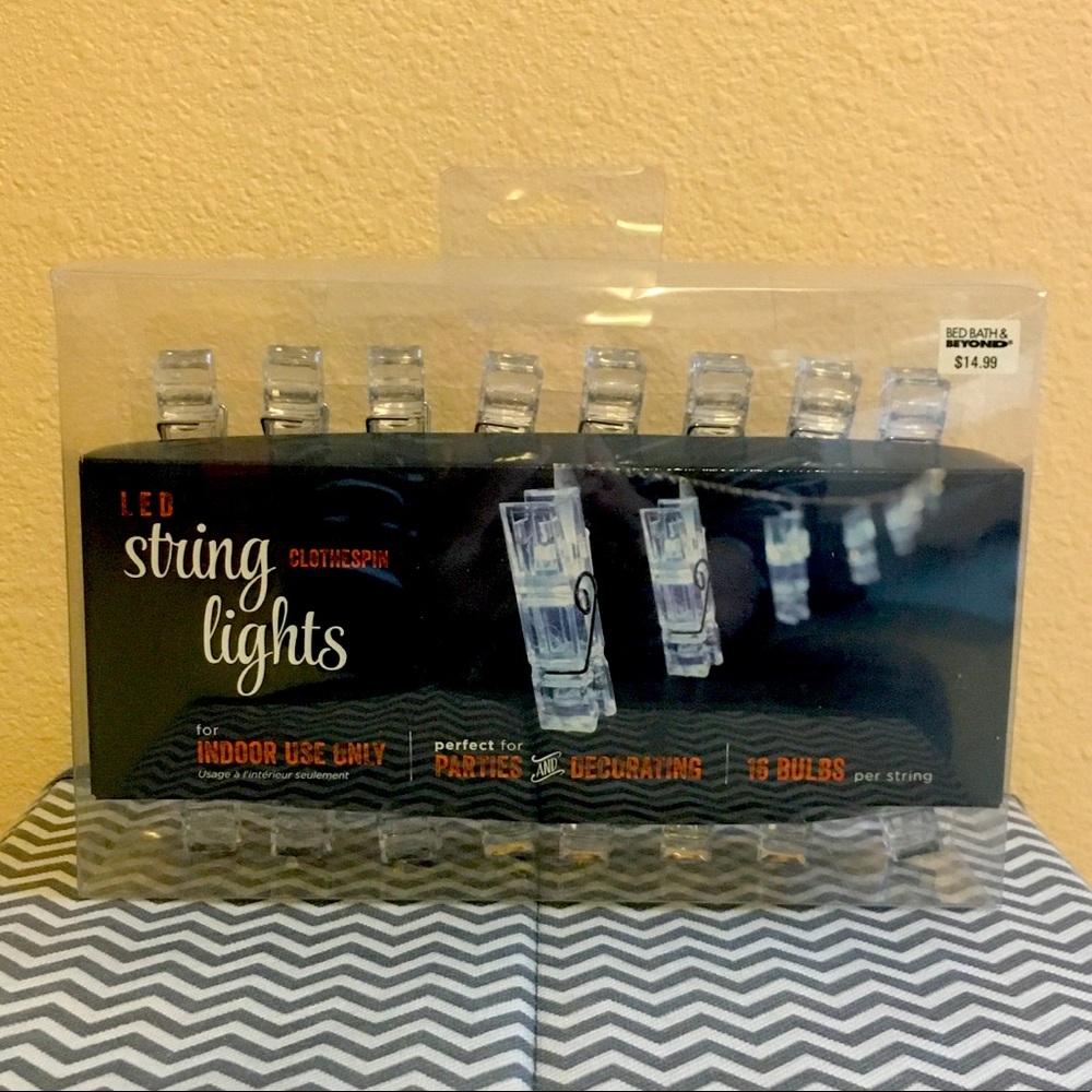 LED String Lights Clothespins